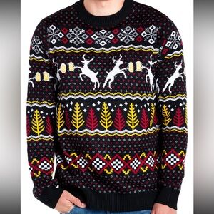 NWT Tipsy Elves Men’s Reindeer w/Beer 🍺🎄Ugly Christmas Sweater Size XXL